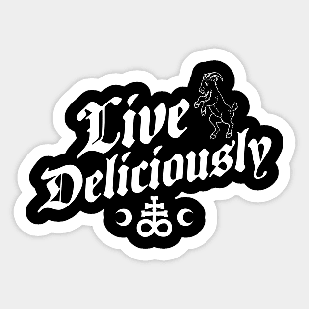 Live Deliciously - Occult Witch Sticker by Nemons